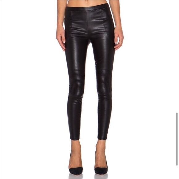 Line & Dot / Revolve / Mauvais Garcon Moto Pant in Black - Picture 1 of 8